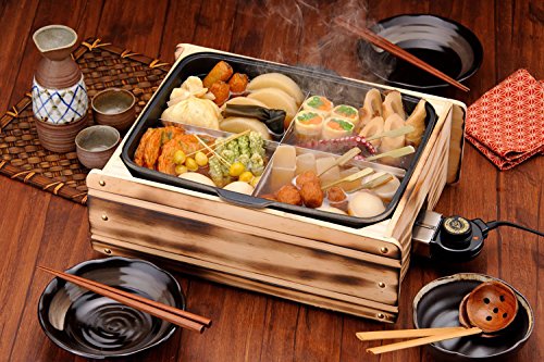 杉山金属 おでん鍋 煮魚 フッ素樹脂加工 日本製 電気 ふるさとのれん 1台5役 KS-2539_2