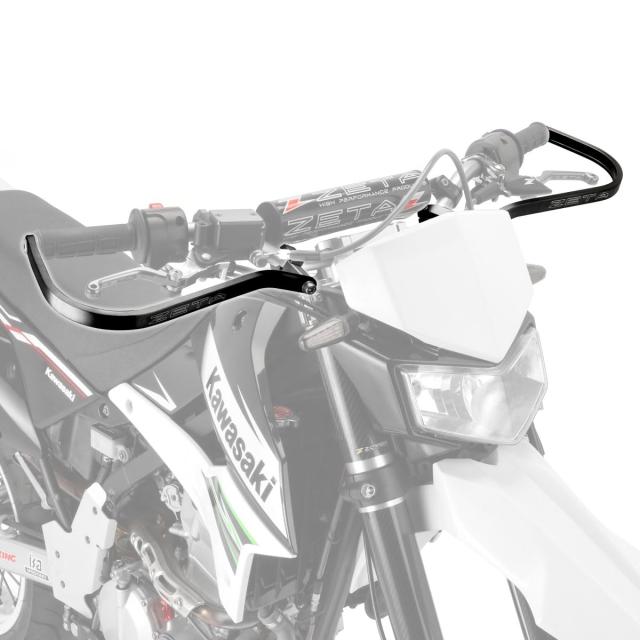 ジータレーシング(ZETA RACING) アーマーハンドガード ストレート ブラック スタンダード径(22.2mm)バー用 対応ハンドルバー内径(Φ13.5~