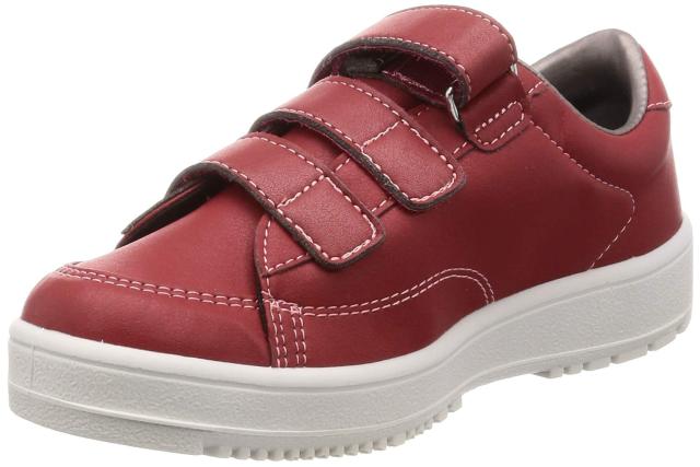 ムーンスター メンズ/レディース リハビリ 介護靴 片足販売 Vステップ07 (右足のみ) レッド 24 cm 3E