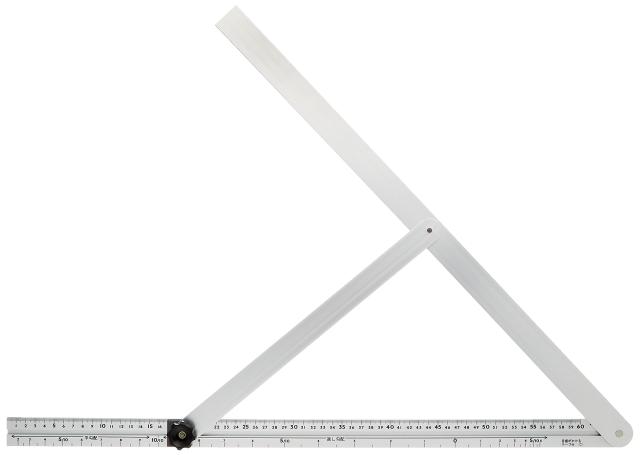 シンワ測定(Shinwa Sokutei) アルミ自由金 筋交 目盛付き 600mm 62571