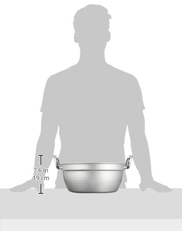 遠藤商事 TKG 料理鍋 両手 33cm アルミ製 アルマイト加工で直ぐに使えて変色しにくく、腐食に強い 外径×深さ(mm)345×150 容量(L)9.4 業