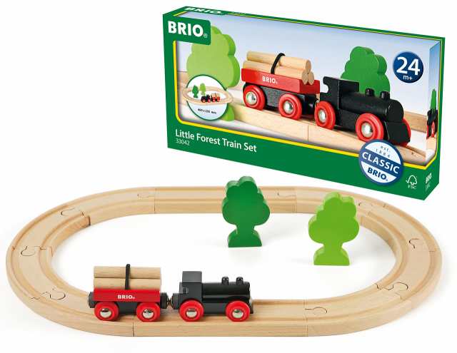 BRIO ( ブリオ ) 小さな森の基本レールセット [全18ピース] 対象年齢 2歳~ ( 電車 おもちゃ 木製 レール ) 33042