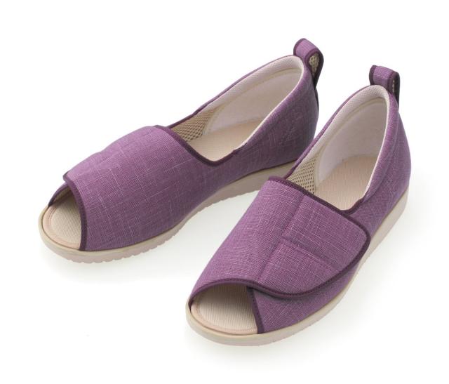 介護シューズ あゆみ オープン和 なごみ 施設・院内用 あずき Mサイズ(22.0~22.5cm) 足囲3E 両足の通販は 6,447円