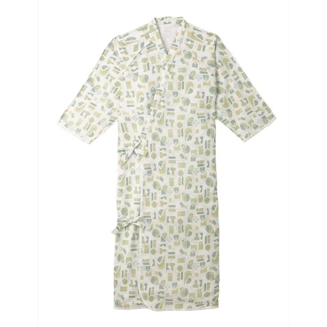 エンゼル ケアねまき ガーゼタイプ モスグリーン M