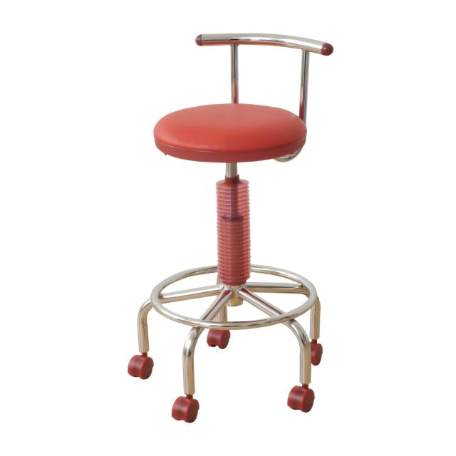 山善(YAMAZEN) サイバーコム 2WAYバーカウンターチェア キャスター付き レッド CB-172(RD)の通販は