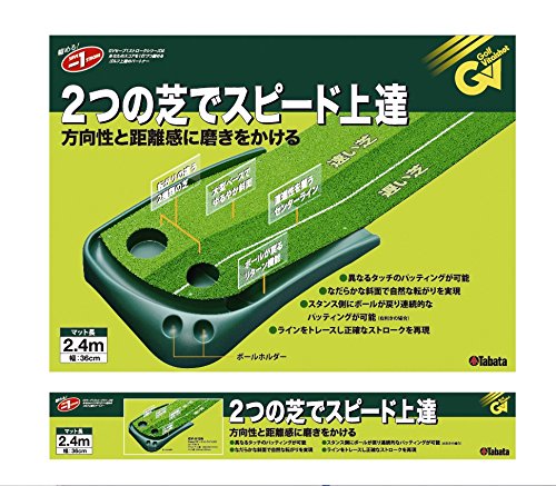 Tabata(タバタ) ゴルフ パターマット ゴルフ練習用マット 2way パターマットライン入り 2ホールタイプ GV0126_6