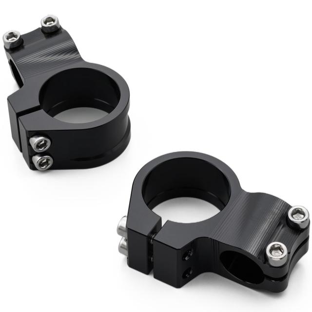 デイトナ 削り出し セパレートハンドル用 クランプ左右セット フォーク径 φ41mm ブラック 69451