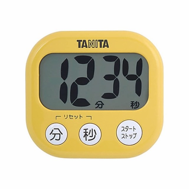 タニタ キッチン 勉強 学習 タイマー マグネット付き 大画面 大音量 100分 イエ ロー TD-384 MY でか見えタイマー