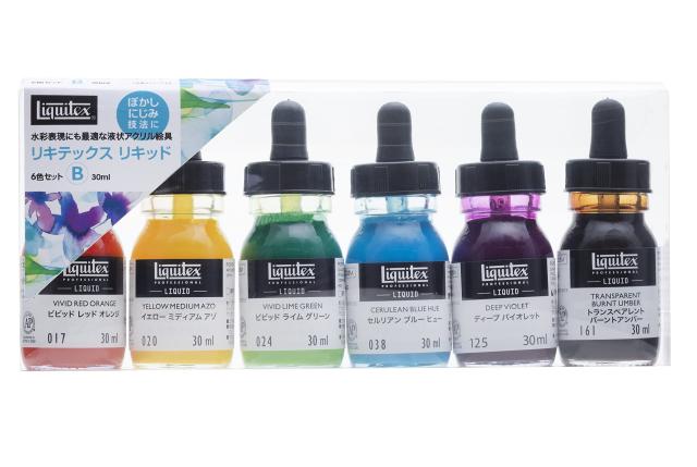 リキテックス(Liquitex) アクリル絵具リキッド 6色セット Bセット 30ml