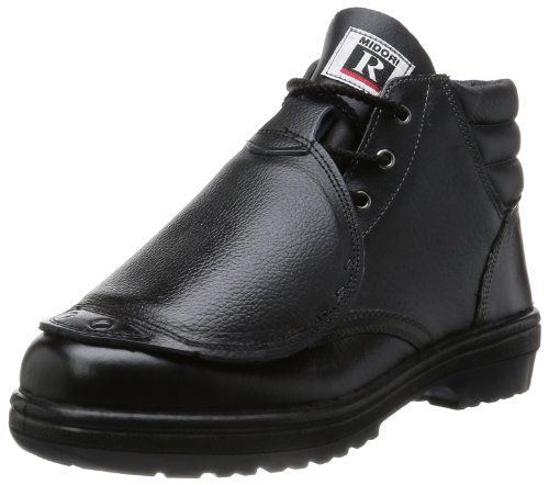 ミドリ安全 ラバーテック 安全靴 JIS規格 中編上靴 普通作業 ワイド先芯 甲プロテクタ付 RT920 甲プロ ブラック 24.5 cm