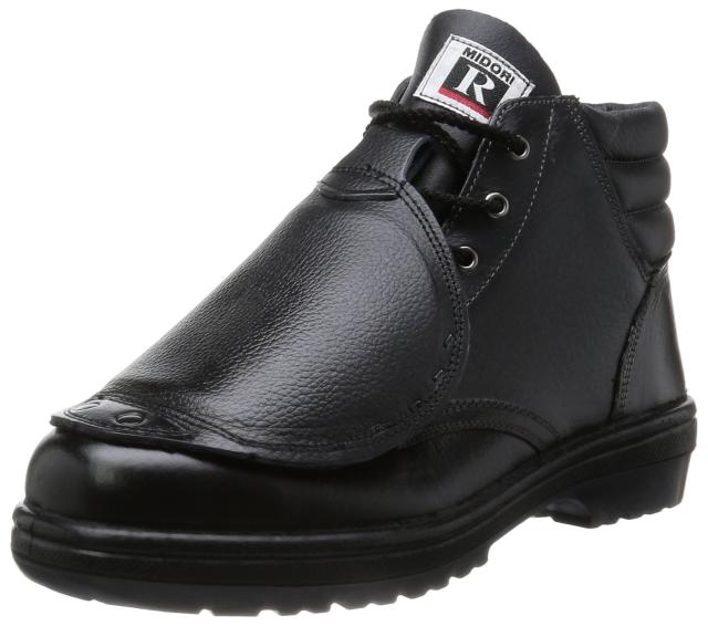 ミドリ安全 ラバーテック 安全靴 JIS規格 中編上靴 普通作業 ワイド先芯 甲プロテクタ付 RT920 甲プロ ブラック 26.0 cm