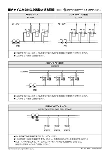 パナソニック(Panasonic) メロディサイン ホワイト EC730Wの通販はau