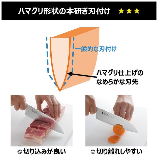 下村工業(Shimomura Kougyou) 日本製 ヴェルダン 三徳 165mm / 牛刀 180mm / ペティ 125mm 包丁 3本セット モリブデン バナジウム 鋼 食の通販は