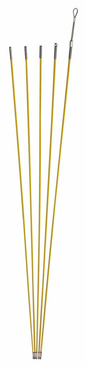 《送料無料》デンサン ジョイント釣り名人スリム φ4mm×1.0m イエ ロー 5本 ケーブル索引具