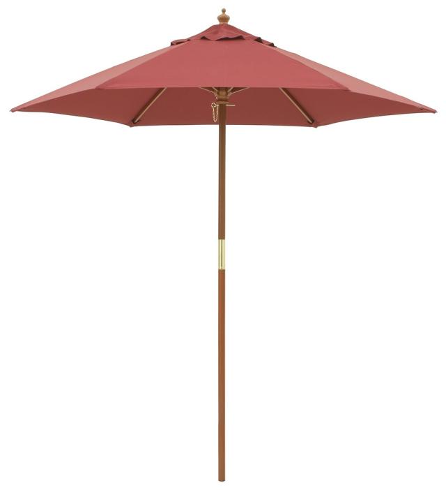 タカショー 日よけ ウッドパラソル 2.1ｍ エンジ 【PAL-21E】 ガーデン ファニチャー 紫外線カット 撥水加工の通販は 8,483円