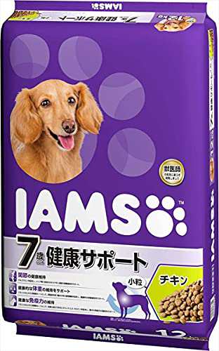 【送料無料】アイムス (IAMS) ドッグフード 7歳以上用 健康サポート 小粒 チキン シニア犬用 12kg
