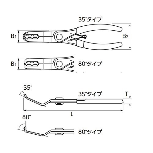 京都機械工具(KTC) クリップクランププライヤーセット (ロックピン