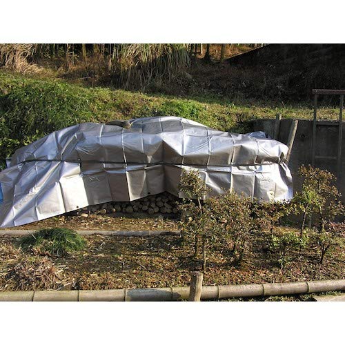 ユタカメイク #4000 特厚手シルバーシート 5.4m×7.2m SL40-14 防水 お花見 レジャーシート 養生カバー 野積みカバー