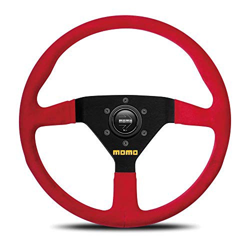 MOMO ステアリング 35パイ RED/スエード HONDAホーン 箱付き MOMO(モモ) ステアリング MOD.78 35パイ RED/スエード M-6