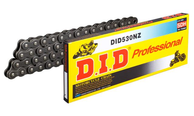 D.I.D(大同工業)バイク用チェーン 軽圧入クリップジョイント付属 530NZ-100FB STEEL(スチール) SDHピン加工 二輪 オートバイ用