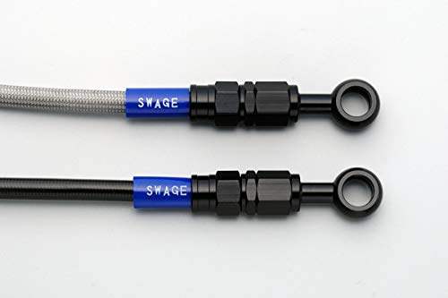 SWAGE LINE(スウェッジライン) フロントブレーキホースキット アルミ(ブラック/ブラック) ブラックスモークホース セロー225 85-93 BAFB2 8,443円