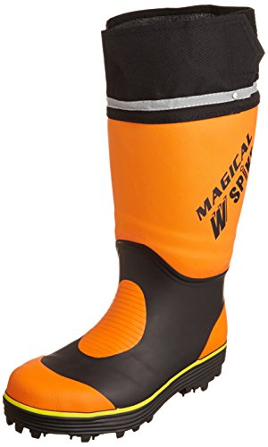 マルゴ 長靴 防滑スパ イク Wピン 鋼製先芯 反射素材 履き口フード マジカルスパ イク 900 ユニセ ックス大人 オレンジ LL