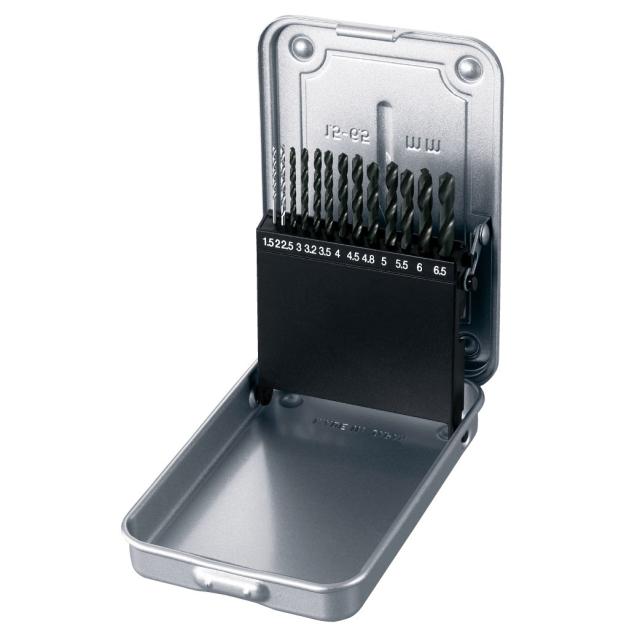 ホーザン(HOZAN) ドリルセット デスクドリルに最適なセット 13本入組:1.5~6.5mmΦ スチールケース入 K-493の通販は