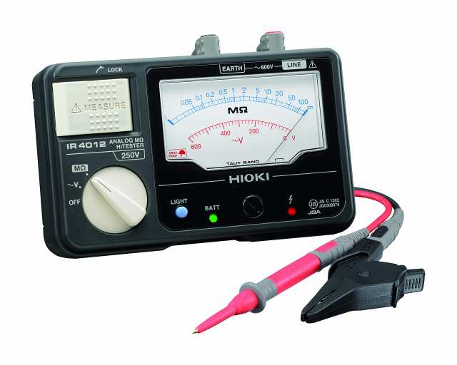 HIOKI (日置電機) 絶縁抵抗計 IR4012-10 アナログメグオームハイテスタ テストリード L9787 付属品 JIS認証 日本製 定格 単レンジ DC 250の通販は
