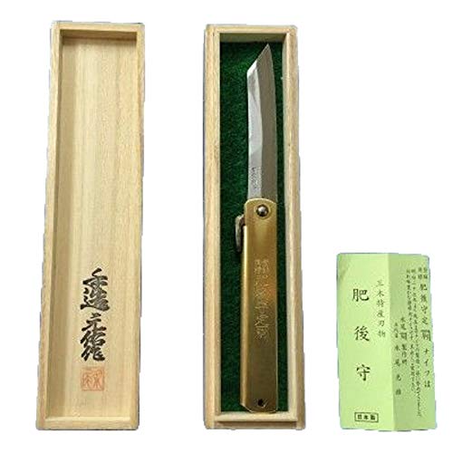 肥後守（ひごのかみ）鍛造多層鋼（特大桐箱入）