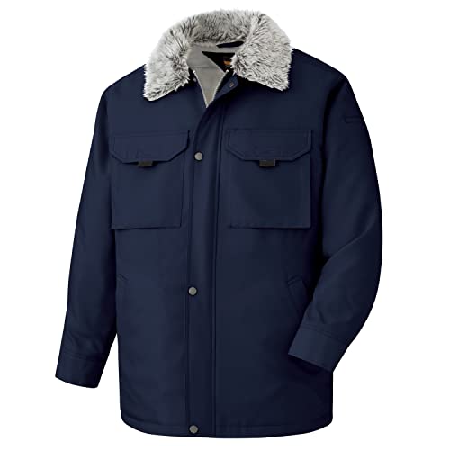 ミドリ安全 防寒服 作業着 長袖 カストロコート 撥水 ボア付 M4047 上 ネイビー 5L