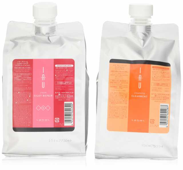 ルベル IAU イオ クレンジング クリアメント（シャンプー）1000ml＆イオ クリーム シルキーリペア トリートメント1000ml 詰め替えセットの通販は