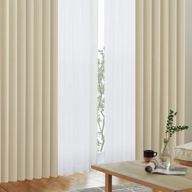 カーテンくれない 1級 遮光カーテンK-wave-D-plainセット 日本製 防炎 ラベル付【40色×140サイズ】 節電対策に 保温 断熱 幅100×丈の通販は