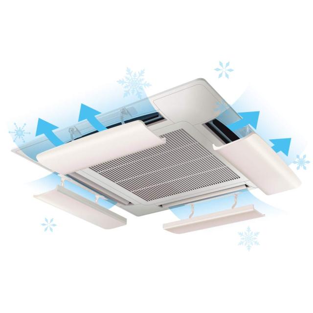 エアーウィングプロ AW7-021-06 (8個セット) エア コン用カバー エア コン風よけ 風よけカバー 風向調整板 風除け 風向き 風向 調整 オフィの通販は