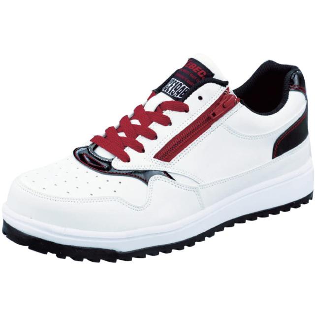 ジーベック 安全靴 作業靴 85118 セフティ シューズ 耐滑 軽量 ファスナー ホワイト 26.5cm