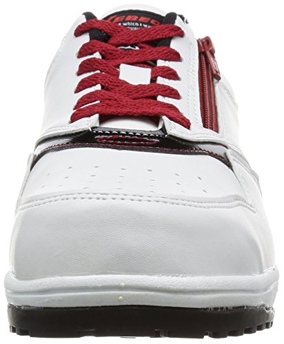 ジーベック 安全靴 作業靴 85118 セフティ シューズ 耐滑 軽量 ファスナー ホワイト 26.5cm