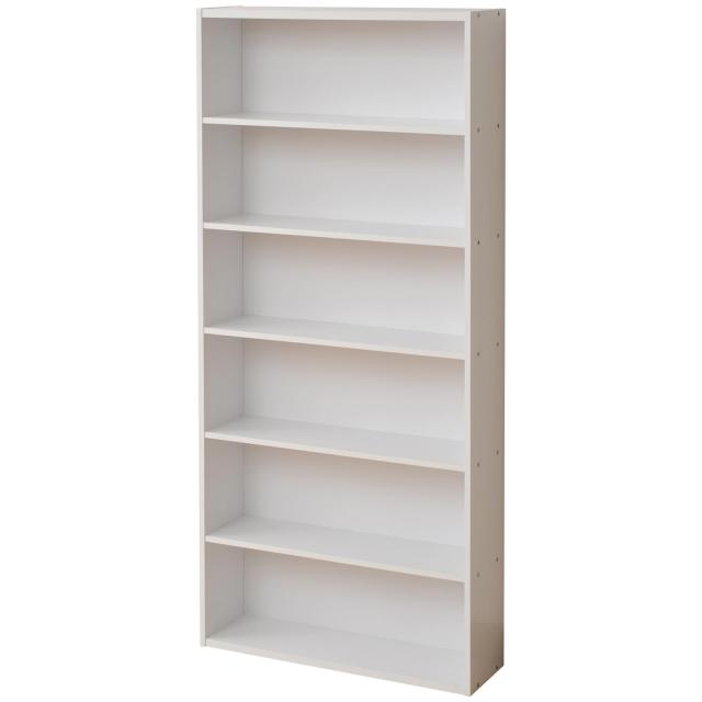 山善(YAMAZEN) コミック収納ラック6段 ホワイト CMCR-1360(WH)の通販は 6,460円