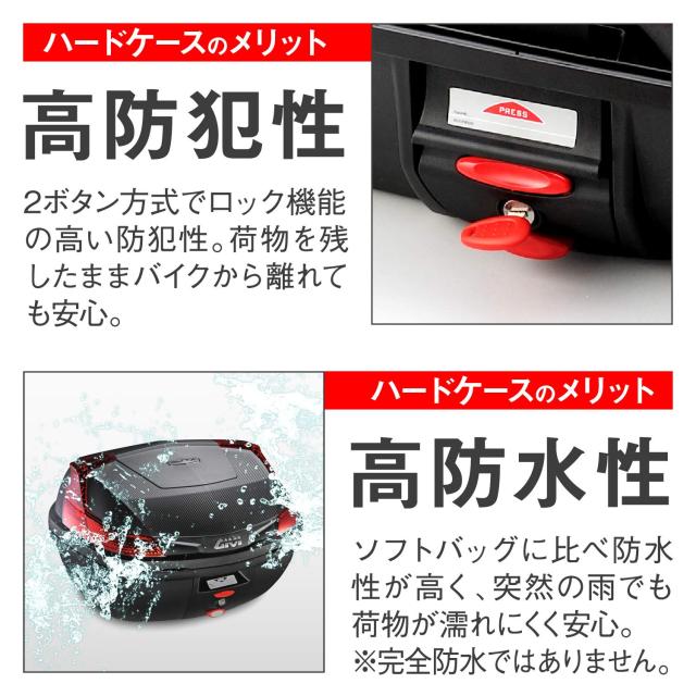 GIVI(ジビ) バイク用 リアボックス モノロック 47L BLADEシリーズ 