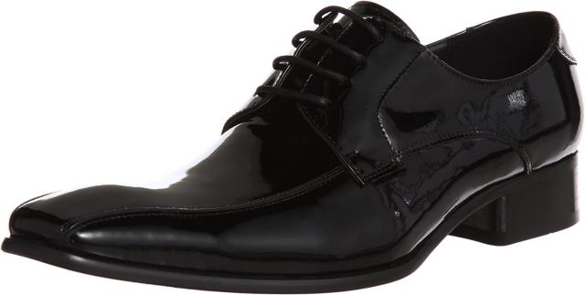 サラバンド ビジネスシューズ 内羽根 ストレートチップ レースアップ 7770 メンズ ブラックエナメル 28.0 cm 3E
