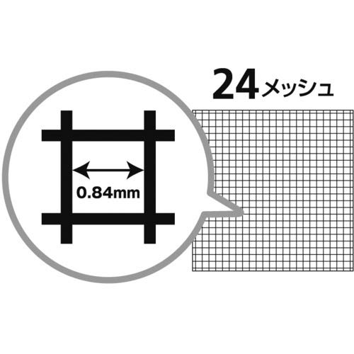 ダイオ化成 防虫網 ダイオネットP 2424 91cmX30ｍ グレイ