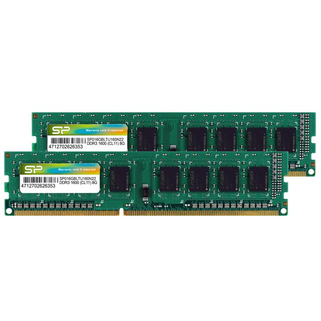 シリコンパワー デスクPC用 メモリ DDR3 1600 PC3-12800 8GB x 2枚 (1