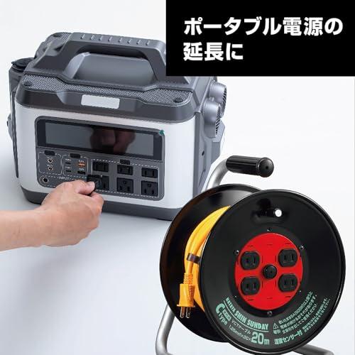 ハタヤ(HATAYA) 屋内用温度センサー付コードリール サンタイガーリール 30m 2P接地4個口コンセント GT-301KXS ハタヤ(HATAYA)コードリール屋内用100V型コード30m太さ2.0