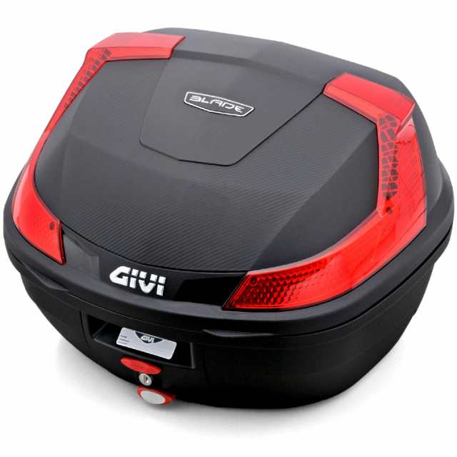 GIVI(ジビ) バイク用 リアボックス モノロック 37L BLADEシリーズ B37N 未塗装ブラック レッド