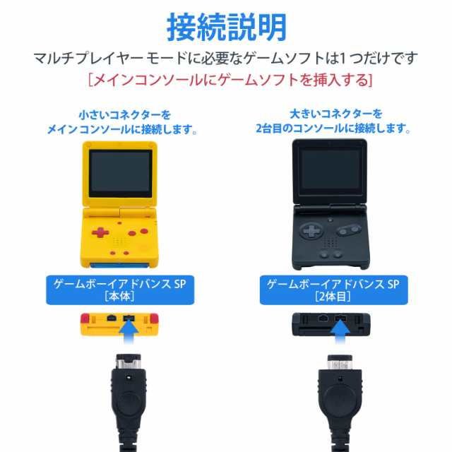 Mcbazel GBA用 ゲームボーイアドバンス用通信ケーブル 2プレイヤー ...