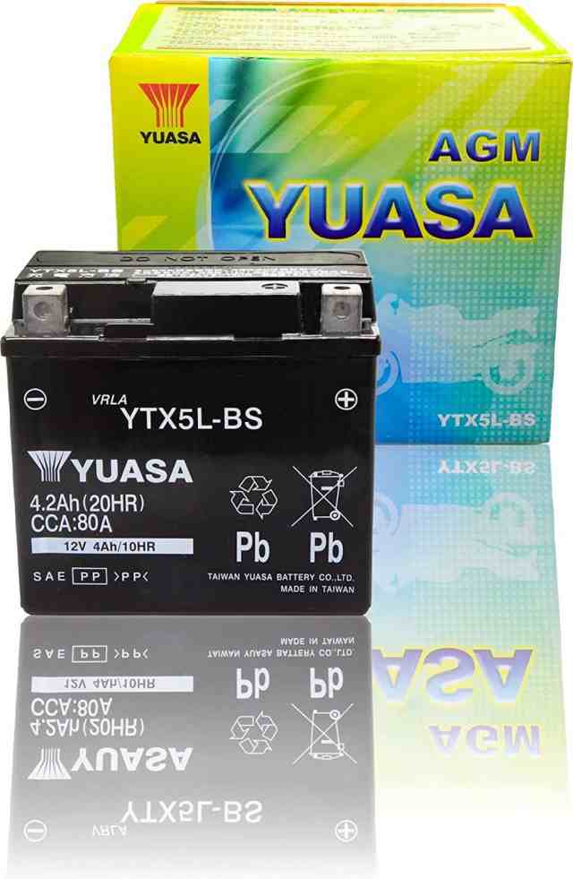 TAIWAN YUASA 台湾ユアサ シールド型 バイク用バッテリー YTX5L-BSの通販はau PAY マーケット - MYDOYA2号店 |  au PAY マーケット－通販サイト