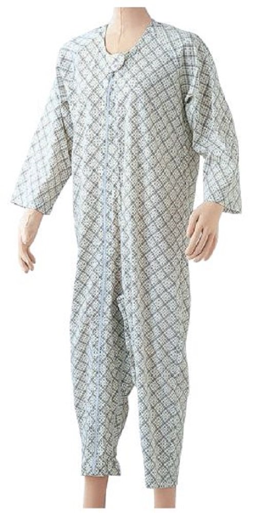 幸和製作所 UW01 テイコブエコノミー上下続き服 花柄クリーム L