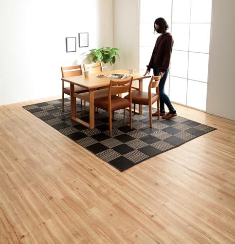 イケヒコ ラグ カーペット 畳 マット 肌触りが良い 正方形 国産 日本製 ウィード PP ブラウン 江戸間2畳約 174×174cm 傷がつきにくく引の通販は 5,516円