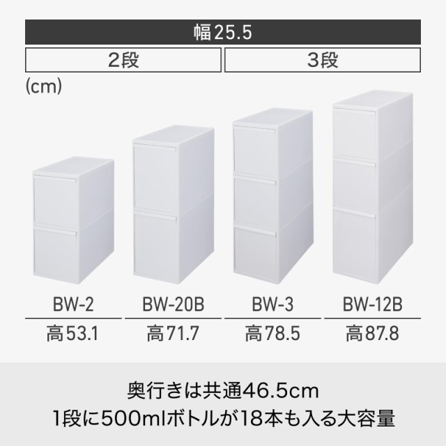 ライクイット (like-it) ダスト 分別引出し ステーション ボトル 3段