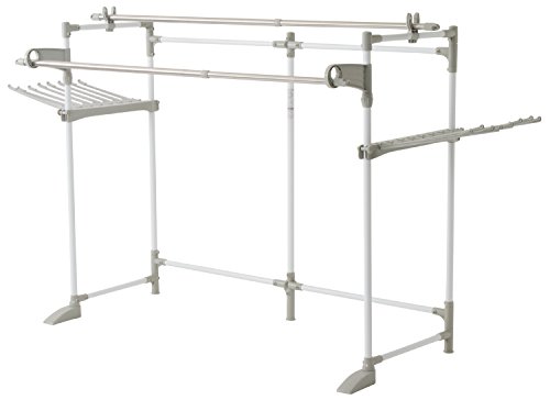 積水樹脂 多機能ものほし台 ほすおー, 【使用時サイズ】高さ約124x幅約225x奥行約75cmの通販は 8,828円