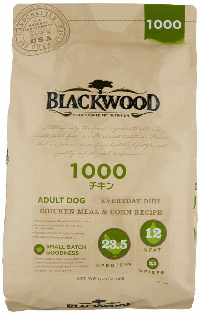 ブラックウッド ドッグフード 1000 チキン 2.7キログラム (x 1)の通販