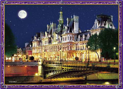 165ピース ジグソーパズル クリスタルパズル 月夜のパリ市庁舎 (ジグソーパズルタイプ)